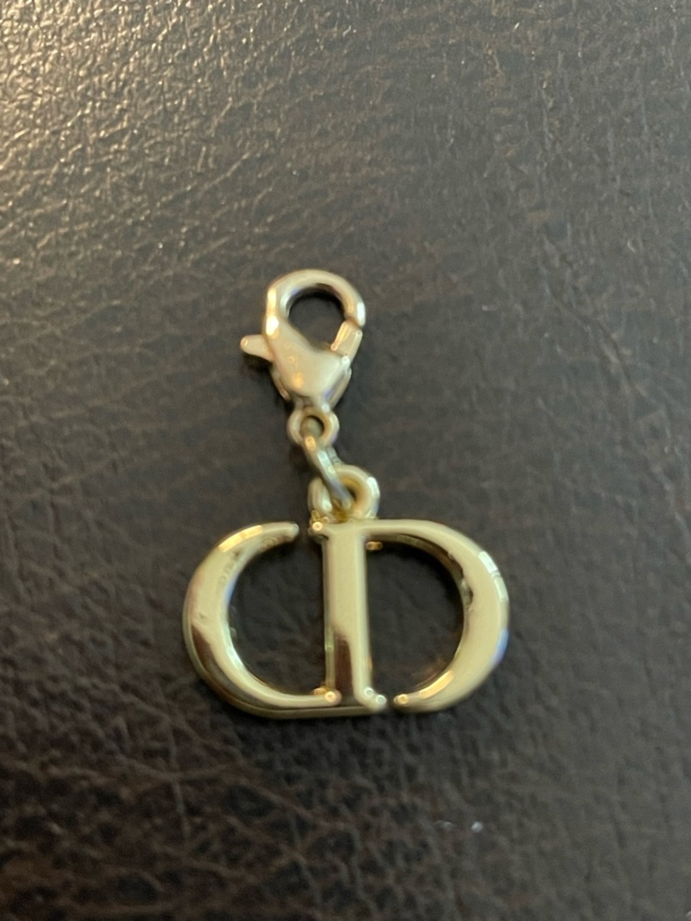 Auth Dior Gold 'CD' Logo Charm Pendant - Picture 2 of 3